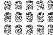 Crushed Soda Can Set, an Object Graphic by nikagraphic (Thumbnail 3 of 3)