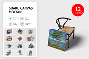 Bundles - Square Canvas Mockup, an Advertising Mockup by Graphic Deal (Thumbnail 1 of 13)