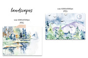 Forest and mountains watercolor set, an Illustration by Larisa Maslova (Thumbnail 10 of 11)