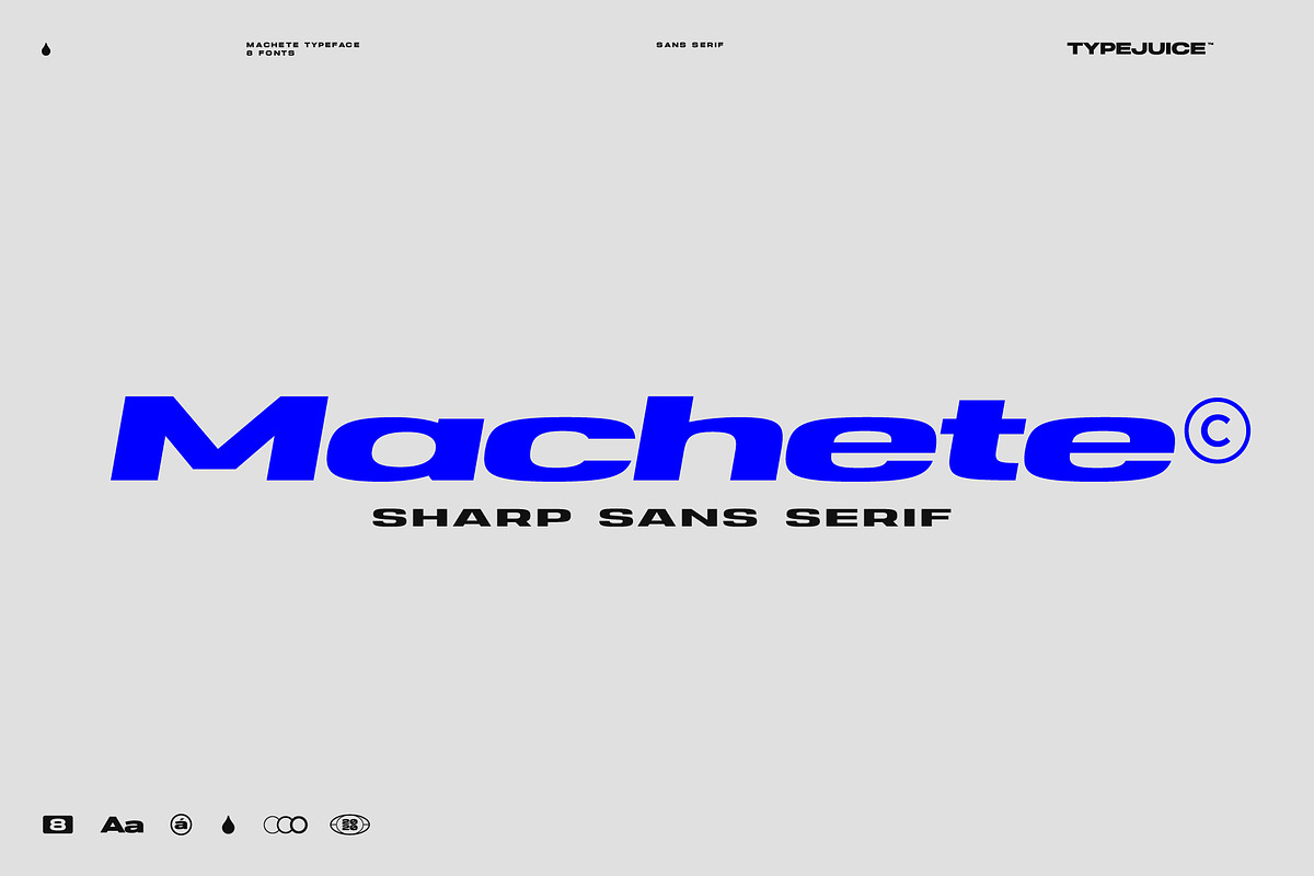 Machete, a Sans Serif Font by TypeJuice™ (Photo 1 of 9)