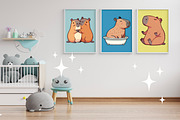 Illustrations of cute capybaras, an Animal Illustration by kaplaniha (Thumbnail 5 of 5)