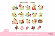 Sugarplum Christmas Frog Clipart, an Animal Illustration by Blumensdiary (Thumbnail 2 of 6)