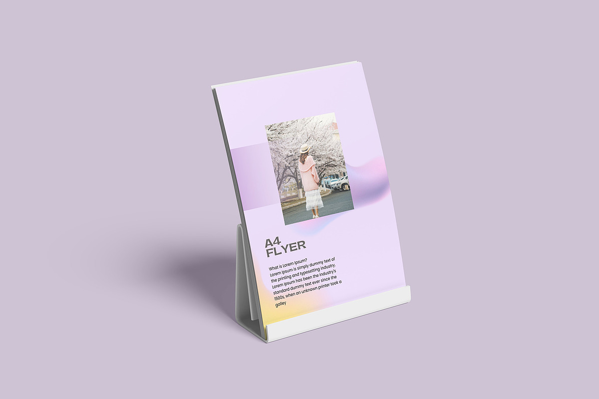 A4 Flyer Mockup, a Print Template by Difa Design (Photo 3 of 8)