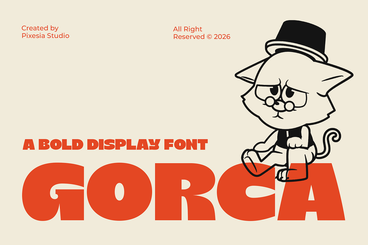 Gorca - Bold Display Font, a Sans Serif Font by Pixesia Studio (Photo 2 of 15)