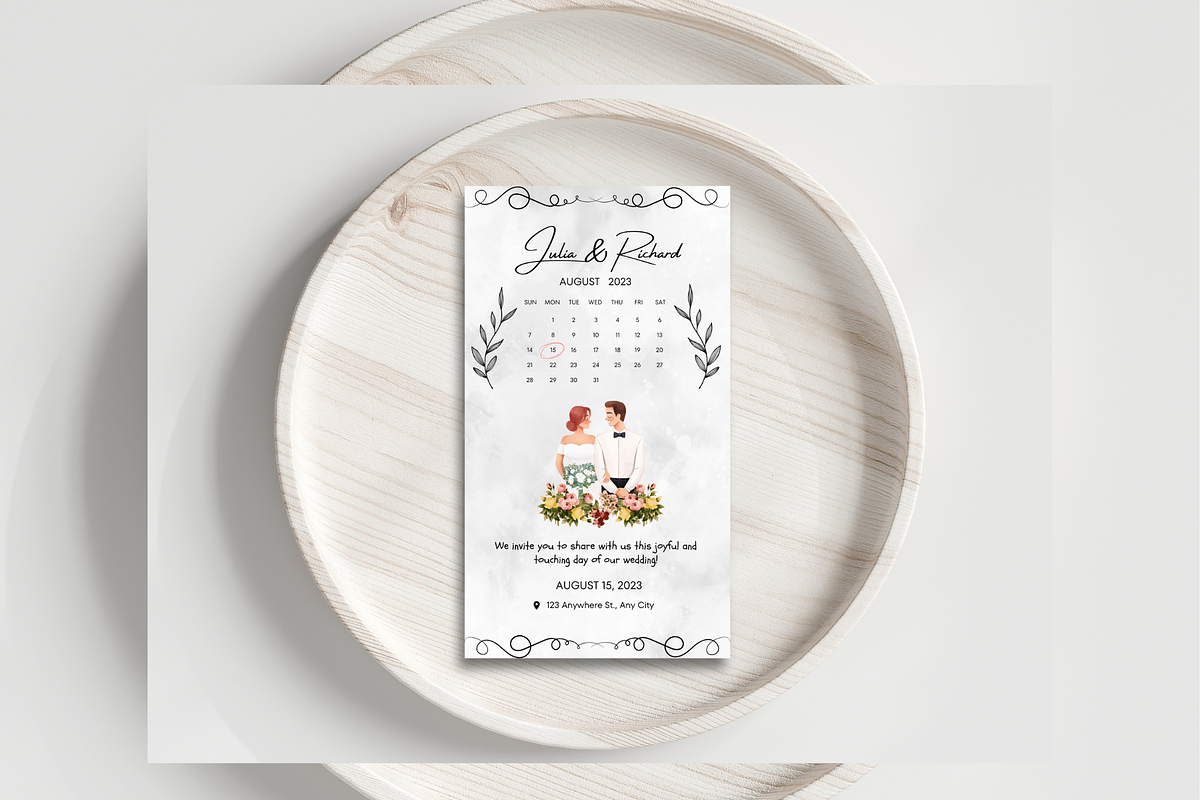 Simple Floral Wedding Bundle, an Invitation Template by WynterLife Studio (Photo 6 of 6)
