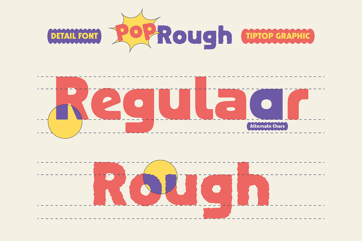 Pop Rough – Expressive Playful Font, a Sans Serif Font by Tiptop Graphic (Photo 3 of 10)