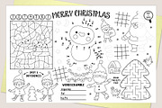 Christmas village coloring placemats, an Education Illustration by Lexi Claus (Thumbnail 3 of 6)