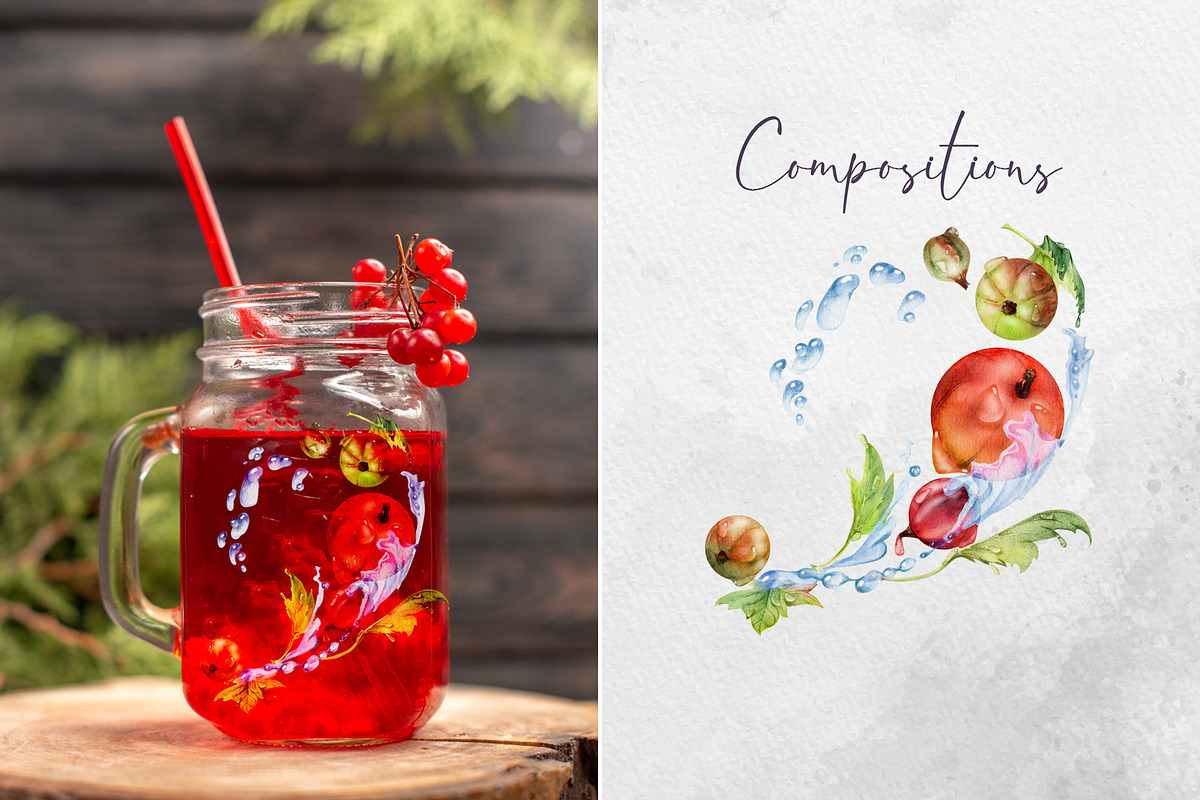 Currant splashes in watercolor, a Food Illustration by MsFlaffy (Photo 2 of 10)