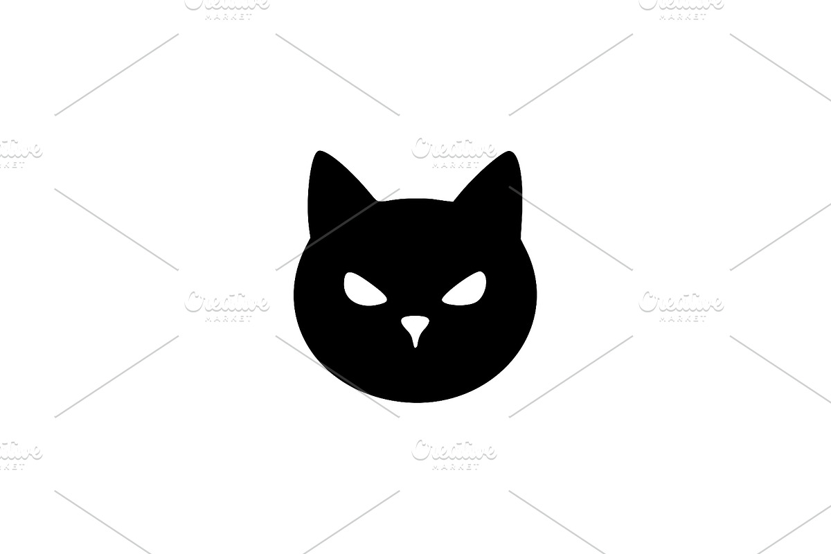 Evil Cat Head Vector, an Animal Illustration by Vectorium Studio (Photo 1 of 4)