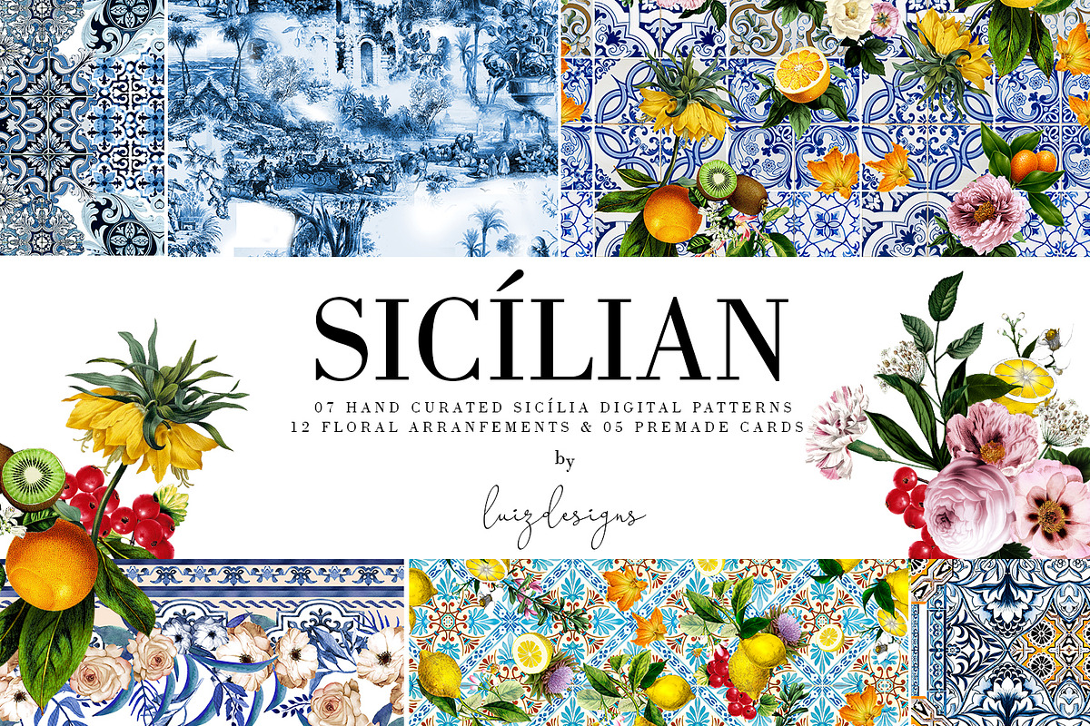 Sicílian Print Set, a Pattern Graphic by Luiz da Rolt Grathwohl (Photo 1 of 10)