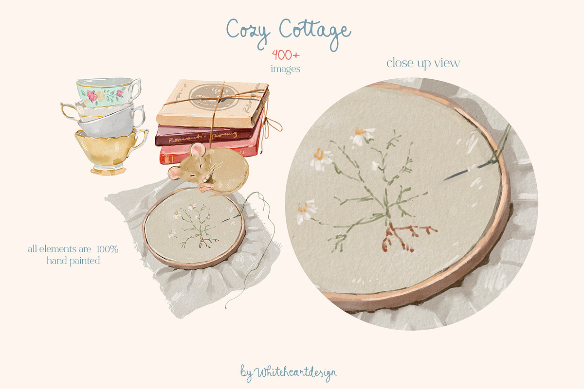 Cottagecore Clipart, Frames, Prints, a Decorative Illustration by whiteheartdesign (Photo 6 of 34)