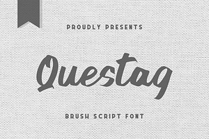 Questag - Brush Scirpt Font, a Script Font by Bayuktx