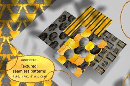 Textured seamless patterns pack