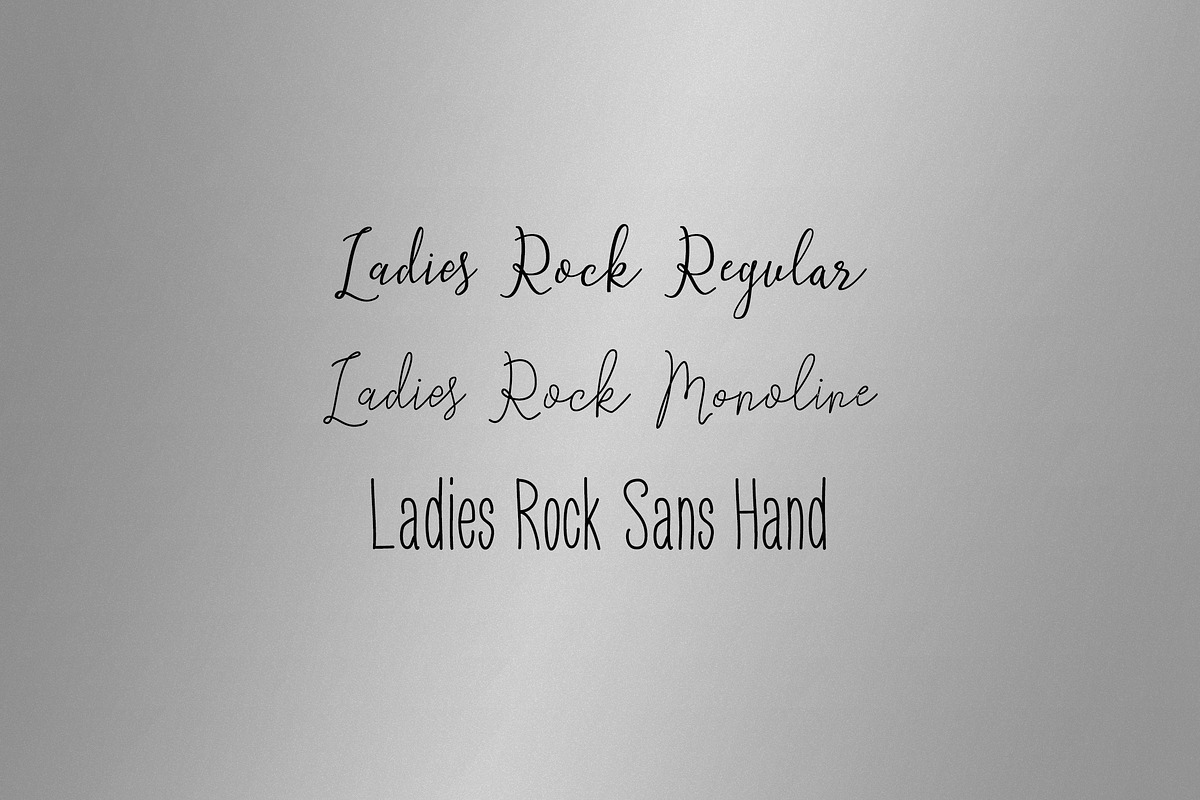 Ladies Rock Font Duo, a Script Font by Firtana (Photo 9 of 9)