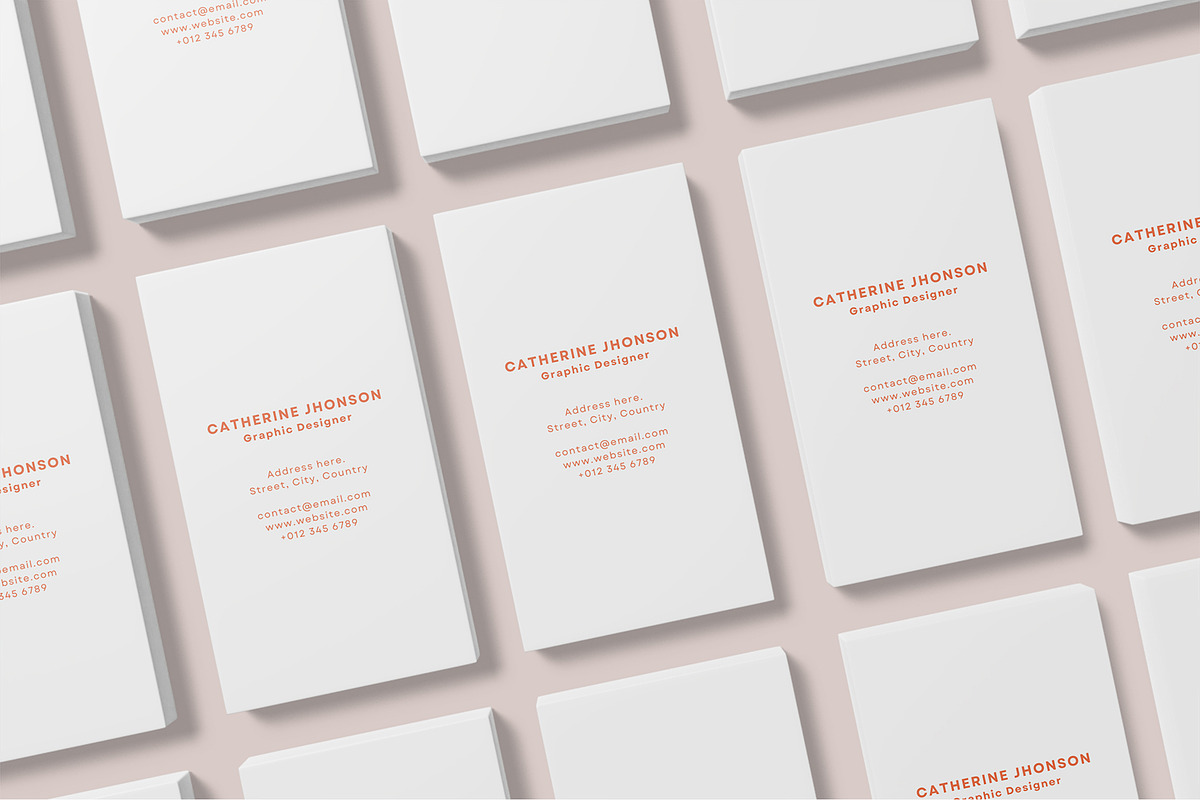Vertical Business Card Mockups, a Business Card Template by Graphic Aesthetic (Photo 21 of 22)