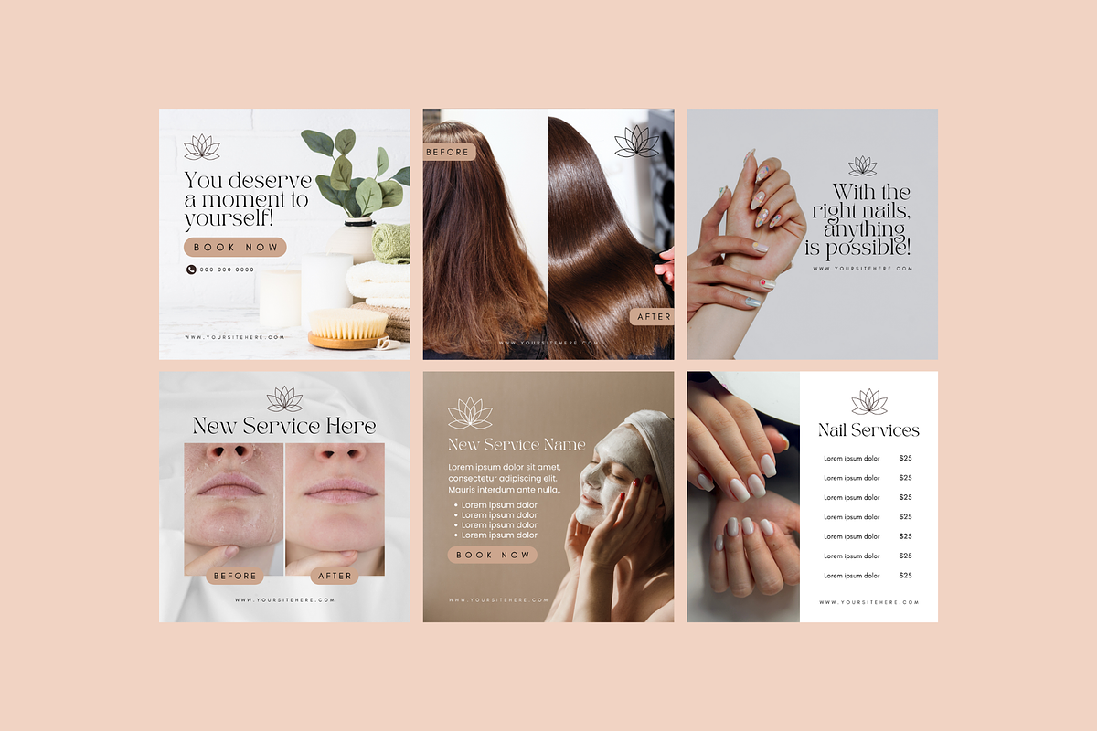 Spa Beauty Salon Social Media, a Social Media Template by Sincerely Media (Photo 6 of 9)