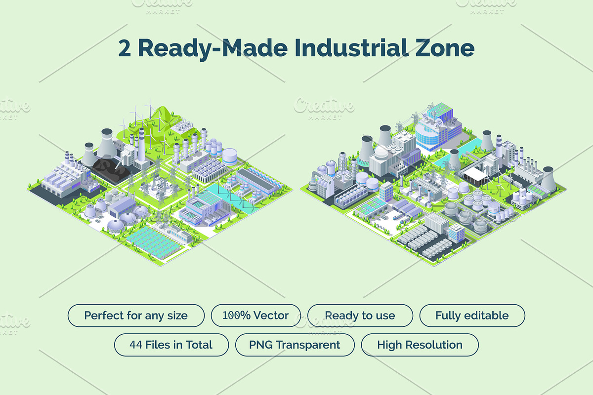 Industrial Energy 3d Isometric View, an Object Graphic by 35lab (Photo 4 of 6)