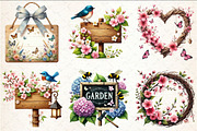 Spring Sign Board Sublimation Clipar, a Seasonal Illustration by Rose Art (Thumbnail 2 of 4)