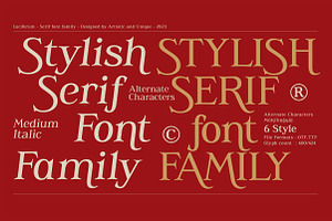 Luciferum - Serif Font Family