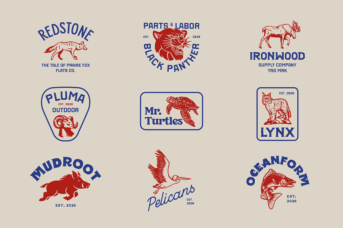 Wildlife Badge Collection, an Animal Illustration by Skilline Supply Co. (Photo 5 of 13)