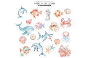 Watercolor Beach Day Clipart, an Illustration by CharmClipart (Thumbnail 4 of 9)