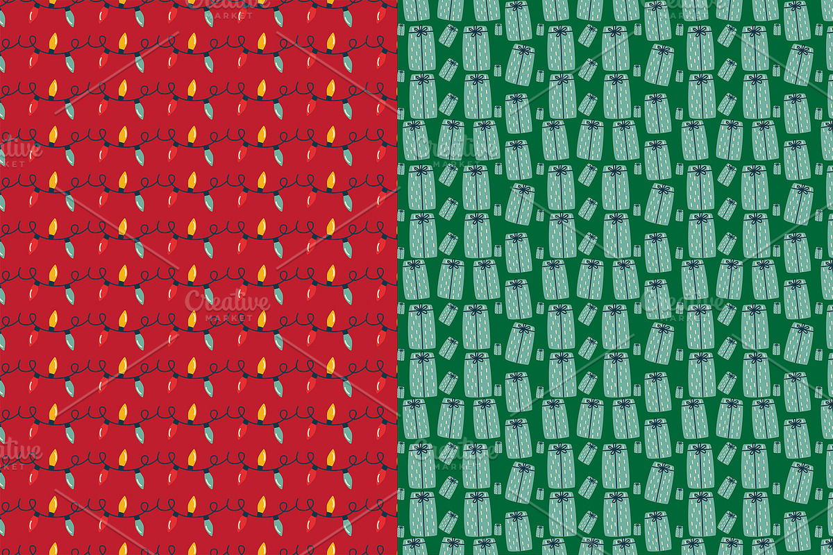 10 Seamless christmas digital paper, a Pattern Graphic by Madhabi Studio (Photo 2 of 6)