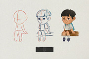 Character Design Kids. Stamp Brushes, a Brush Add-On by Maria Summer (Thumbnail 6 of 10)