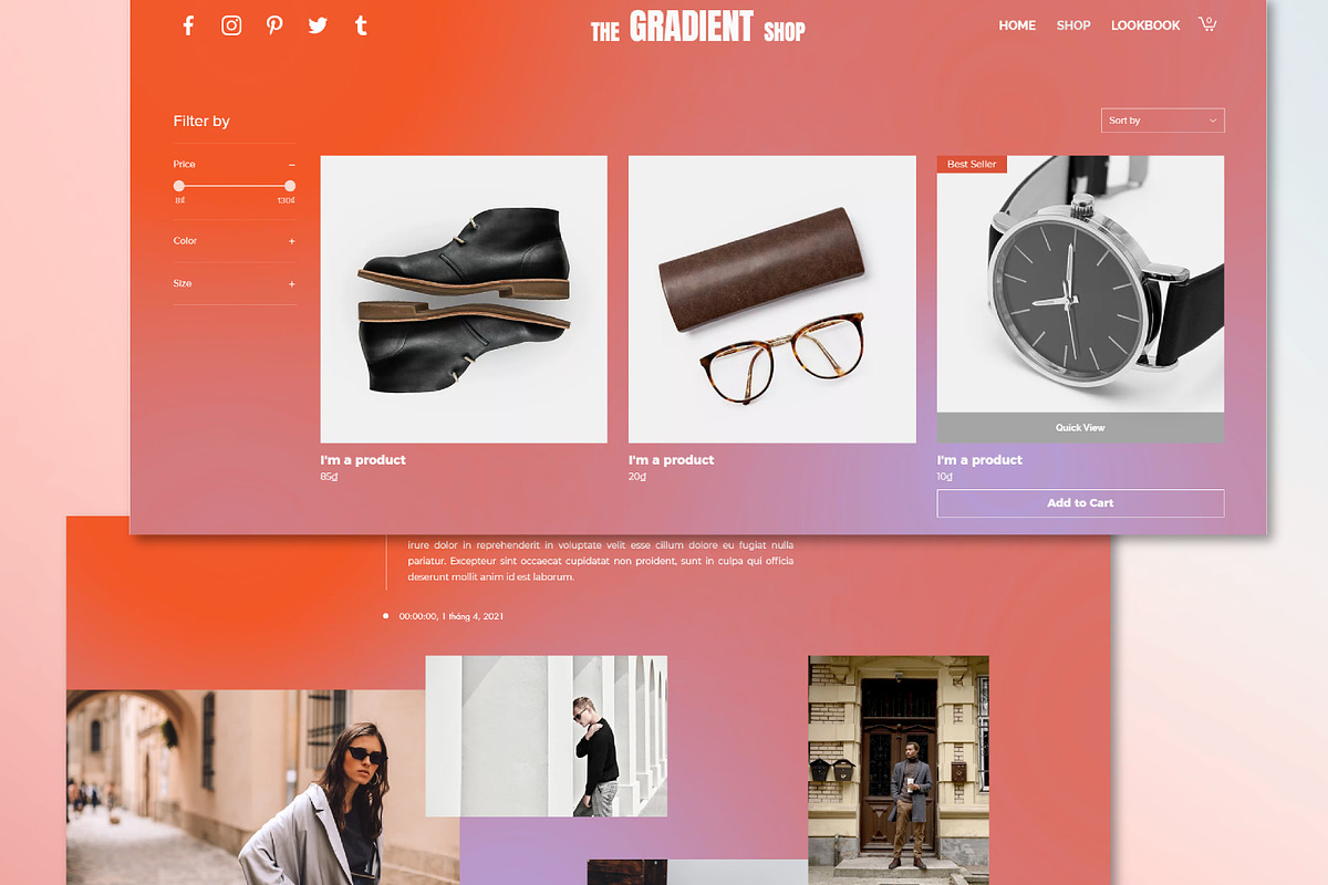 WIX TEMPLATE - WIX SHOP - WIX THEME, a Wix Template by iambao.ooo (Photo 4 of 6)