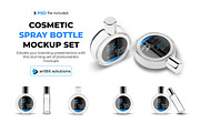 Glass Spray Bottle Perfume Mockup, a Packaging Mockup by artBit Design Studio (Thumbnail 1 of 6)