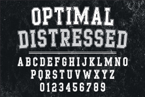 Optimal Distressed, a Font by Limited.studio