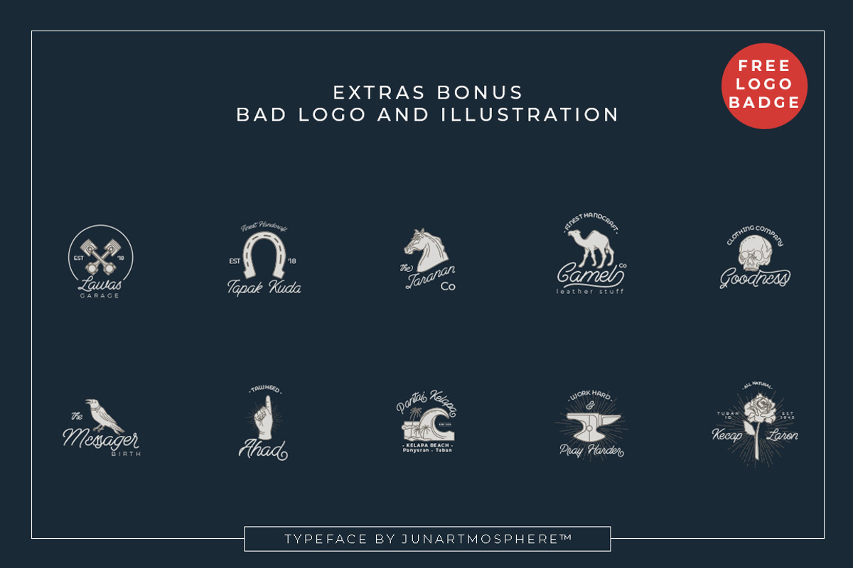 Berliana Monoline + Extrass, a Script Font by junartmosphere (Photo 9 of 10)