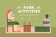 Geometric Life - Park Activities, a Person Illustration by Léo Alexandre (Thumbnail 1 of 17)