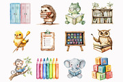 Back to School Clipart Bundle, an Illustration by Design Market (Thumbnail 2 of 5)