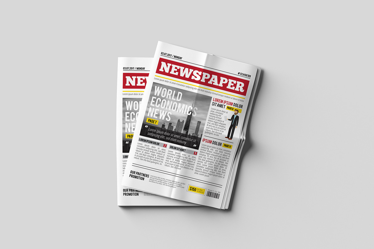 Newspaper Mockups, an Advertising Mockup by artimasa (Photo 2 of 6)