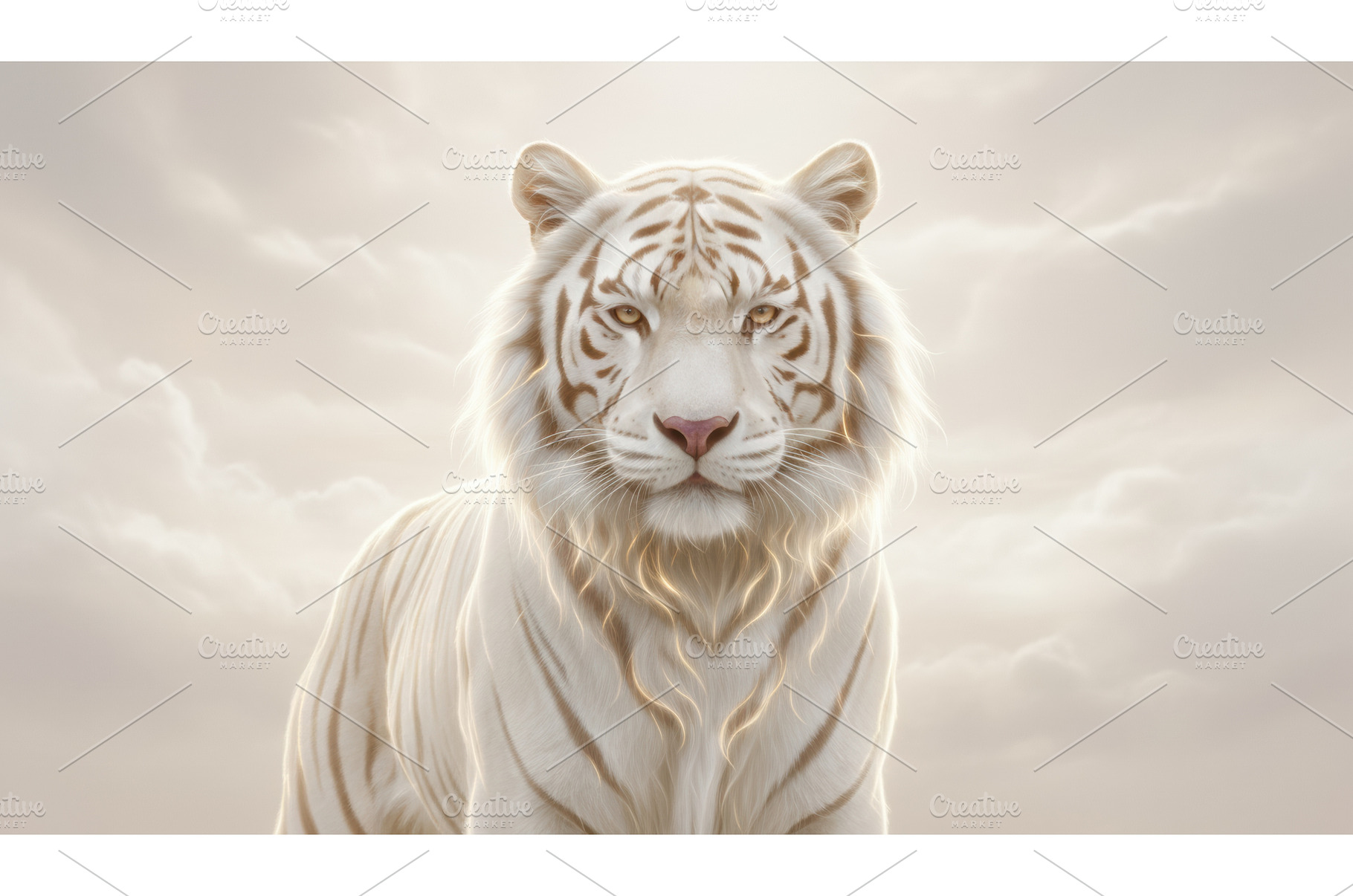 A white tiger standing in soft pale, an Animal Photo by Igor Tichonow