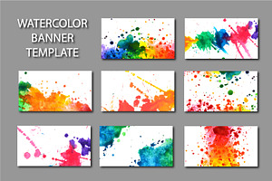 Vector Watercolor Templates cards, a Business Card Template by PatapovaVika