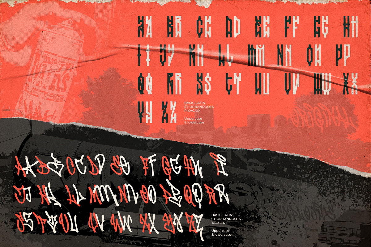 ST-UrbanRoots graffiti tag, a Handwritten Font by Shimanov Types (Photo 6 of 6)