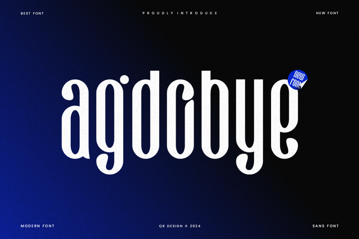 Agdobye - Modern Elegant Font, a Sans Serif Font by QR Design Studio (Photo 1 of 6)