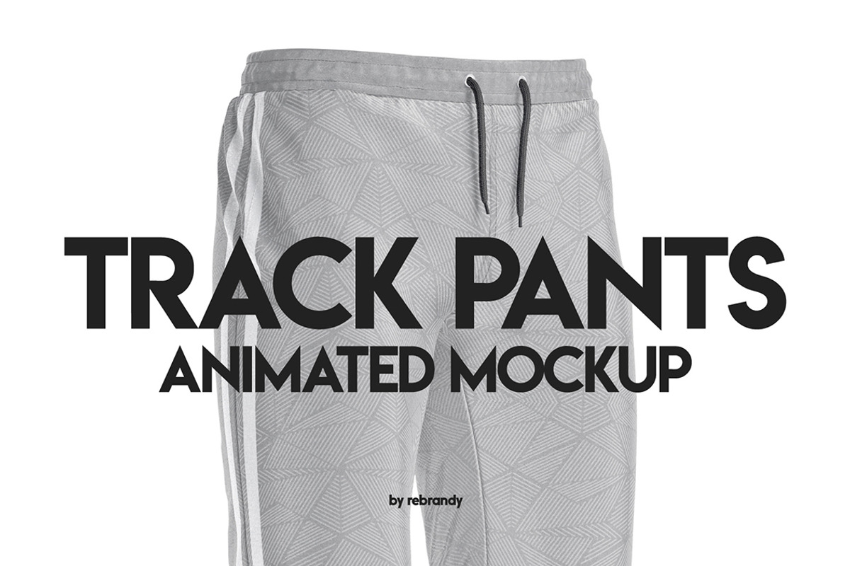 Track Pants Animated Mockup, a Bottom Mockup by rebrandy (Photo 1 of 12)