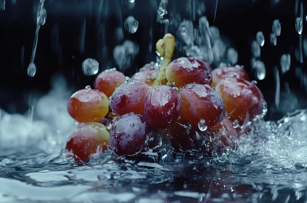 Grape berries cascading and rolling, a Photo by Iftikhar Alam