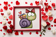 Christmas Cartoon Snail Clipart, an Illustration by RobertsArt (Thumbnail 5 of 7)