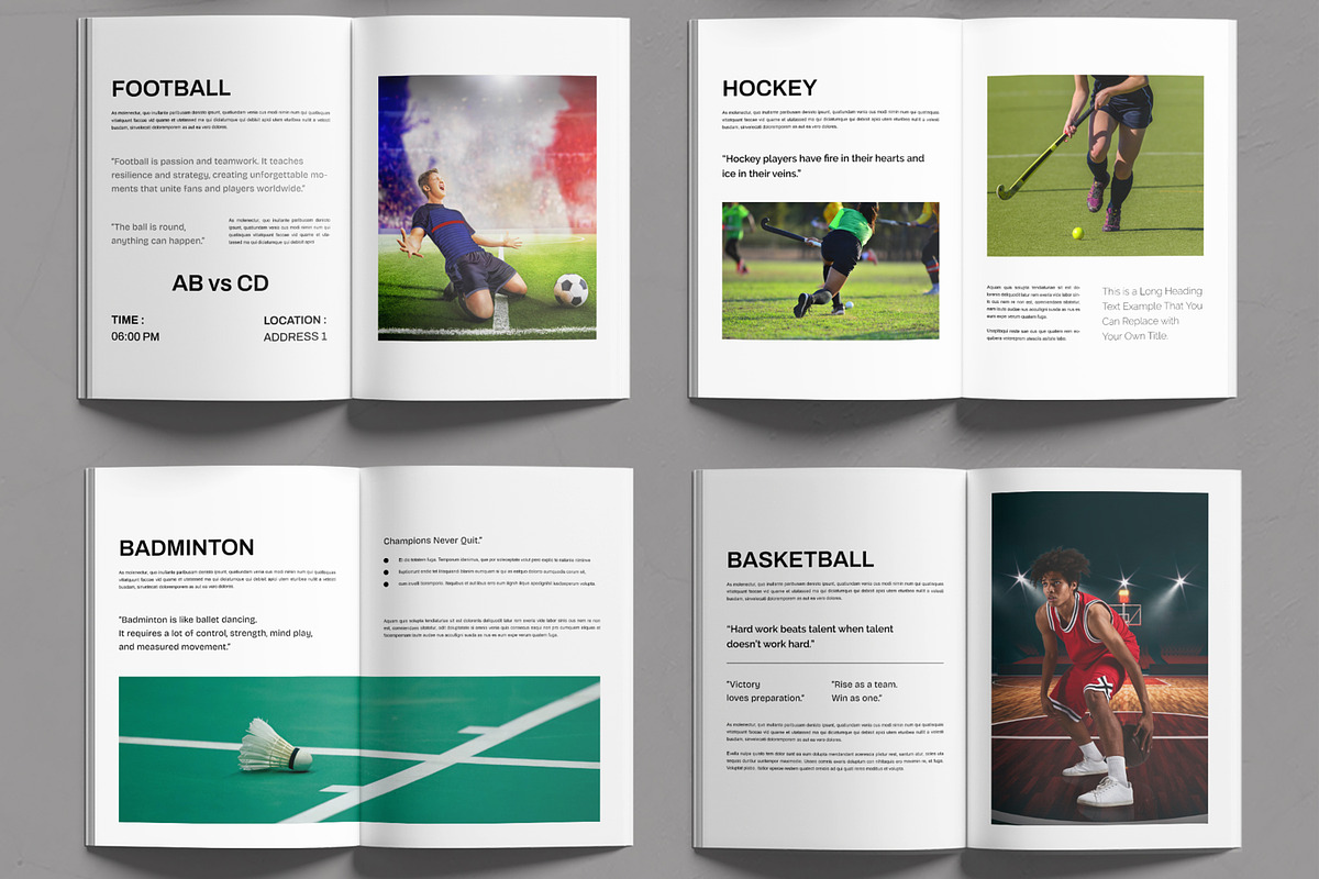 Sports Magazine Layout preview 3