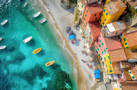 Aerial view of colorful buildings an, a Photo by Iftikhar Alam