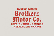 Forge Garage - Motorcycle Font Duo, a Blackletter Font by Edignwn Type (Thumbnail 6 of 12)