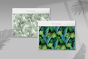 Vector pattern. Tropical leaves., a Pattern Graphic by Anna Smirnova (Thumbnail 2 of 6)