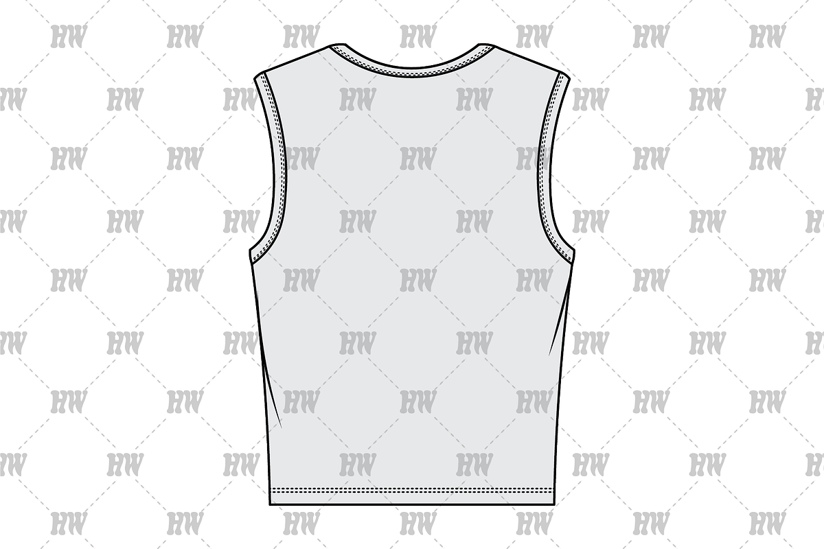 Tank Top Fashion Flat, a Shirt Mockup by haydenwentworth (Photo 3 of 3)