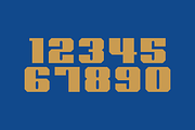 Superhuman Numeral Set, a Sans Serif Font by Port Design Company (Thumbnail 3 of 6)