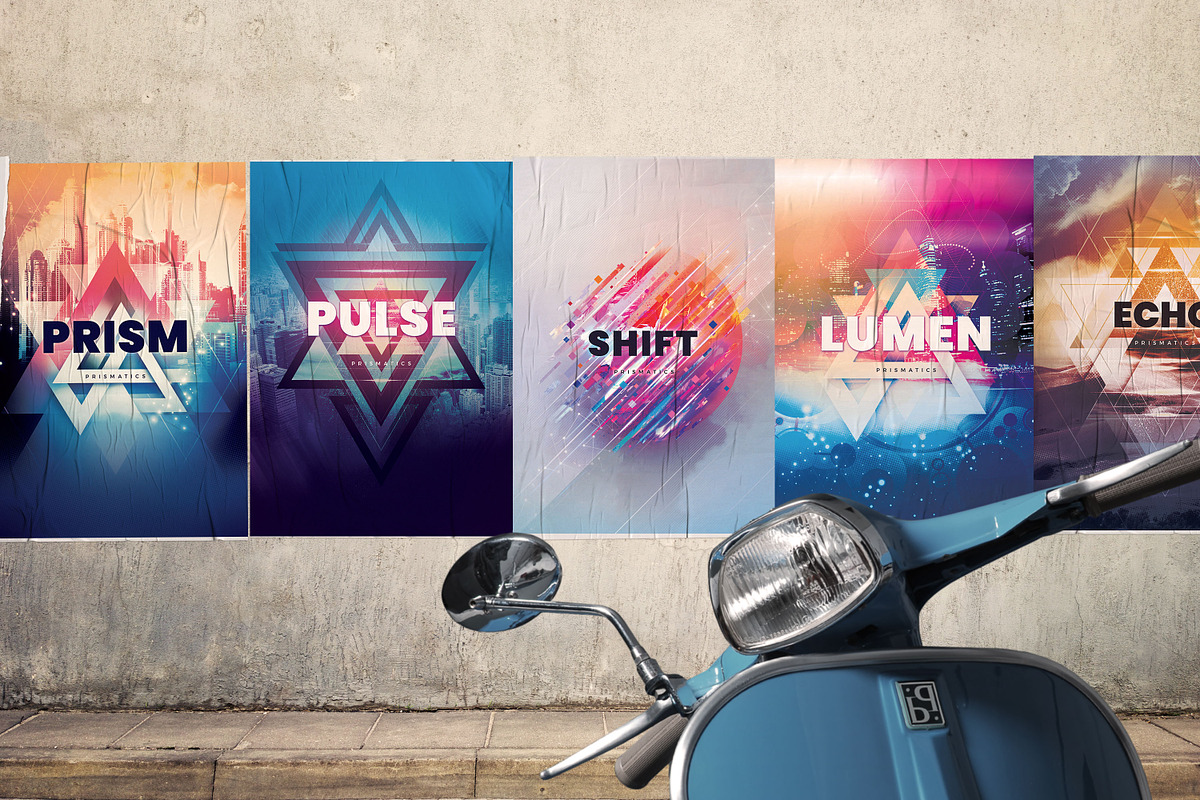Prismatics - Geometric Poster Series, a Poster Template by styleWish (Photo 7 of 8)