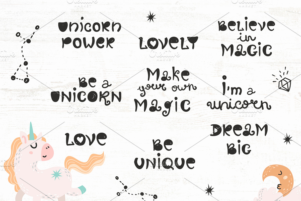 Unicorn clipart & pattern, a Graphic by Nafanya (Photo 8 of 13)
