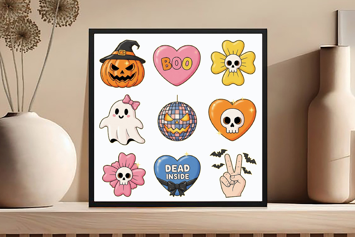 Retro Halloween PNG Sublimation, an Illustration by DreamCafeArt (Photo 4 of 7)